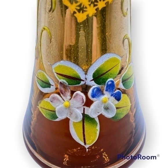 Vintage Bohemian Czech Art Glass Bud Vase - Picture 4 of 6